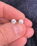 18kt Diamonds 1.79ct G VS Round Cut Diamond Studs Earrings Screw Backs 18kt White Gold