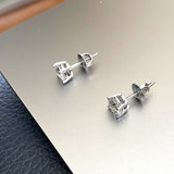Platinum Diamonds 1.38ct G SI Round Cut Diamond Studs Earrings platinum Screw Backs