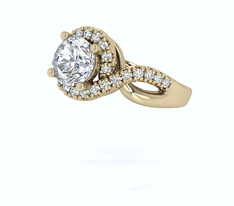 GIA 1.02ct I SI2 Round Diamond for Engagement Ring Genuine Diamond Solitaire Diamond GIA certified Halo Diamonds 18kt GIA certified