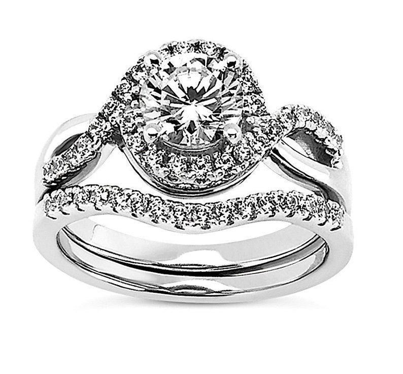 Engagement Ring Genuine Diamond Solitaire Diamond GIA certified Halo Diamonds 18kt Gold Diamond Setting only