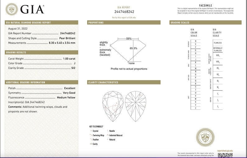 GIA 1.00ct J SI2 Pear Shape Diamond for Engagement Ring Loose Genuine Diamond Solitaire Loose Diamond GIA certified