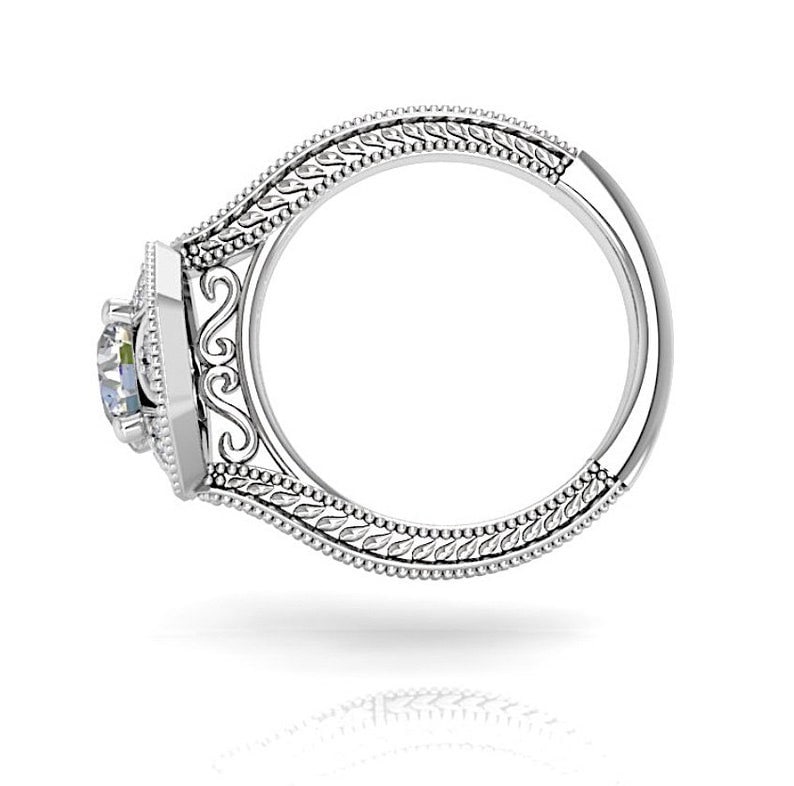 Ring Sizer before buying Round Loose Diamond Engagement for ring Halo style ring sizer