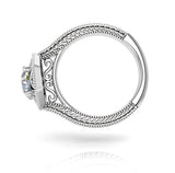 GIA 18kt 2.33ct E SI1 Round Diamond Engagement Ring Genuine Diamond Solitaire 18kt White Gold Ring E SI1 Diamond Setting Only