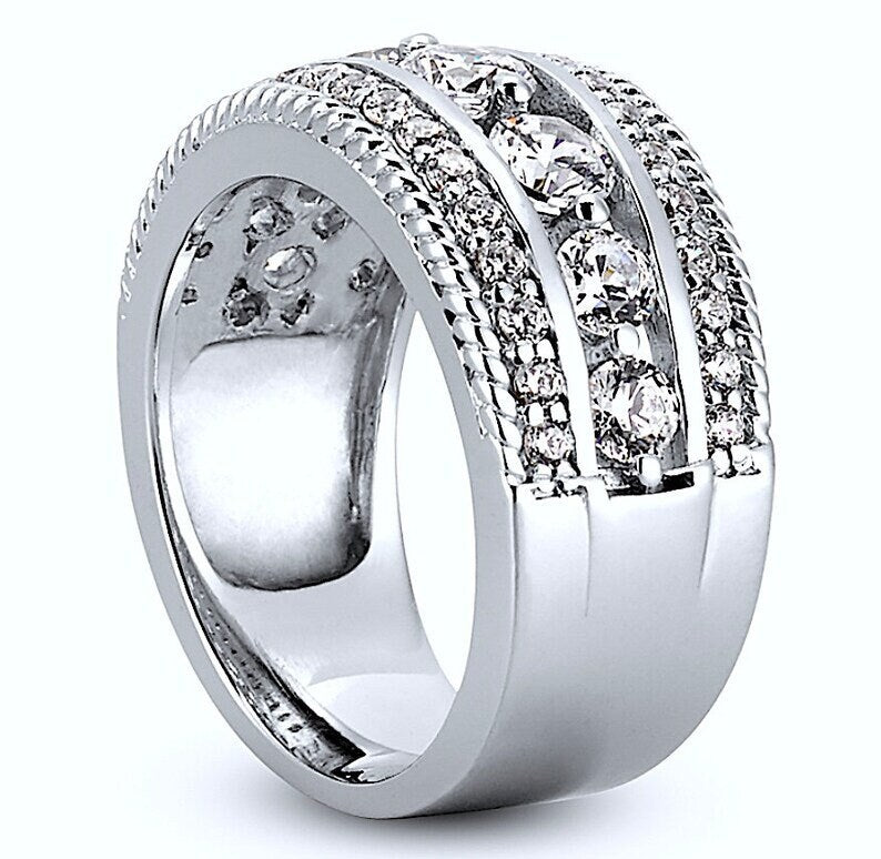 14kt 2.02ct G VS Round Diamond Eternity Wedding Ring Band 14kt White Gold Anniversary ring 14kt Yellow Gold