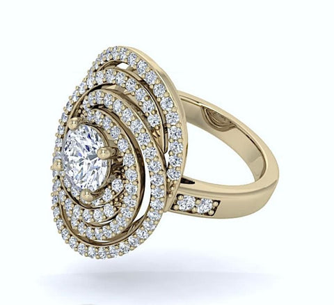 GIA 4.04ct H SI2-I1 Round Diamond for Engagement Ring Genuine Diamond Solitaire Halo Diamond GIA certified 18kt White Gold Halo Diamonds
