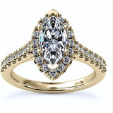 GIA 1.51ct H SI2 Marquise Diamond for Engagement Ring Genuine Diamond Solitaire Halo Diamond GIA certified 18kt White Gold Halo Diamonds