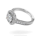 GIA 18kt 2.33ct E SI1 Round Diamond Engagement Ring Genuine Diamond Solitaire 18kt White Gold Ring E SI1 Diamond Setting Only
