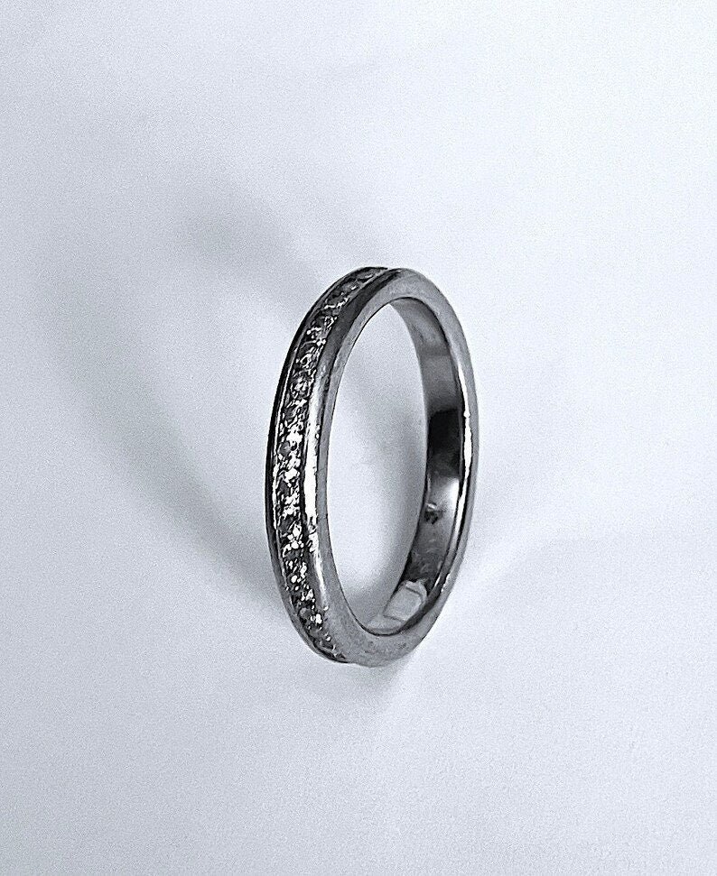 0.70ct Platinum Eternity Round Diamond Eternity Wedding Ring Band Size 6