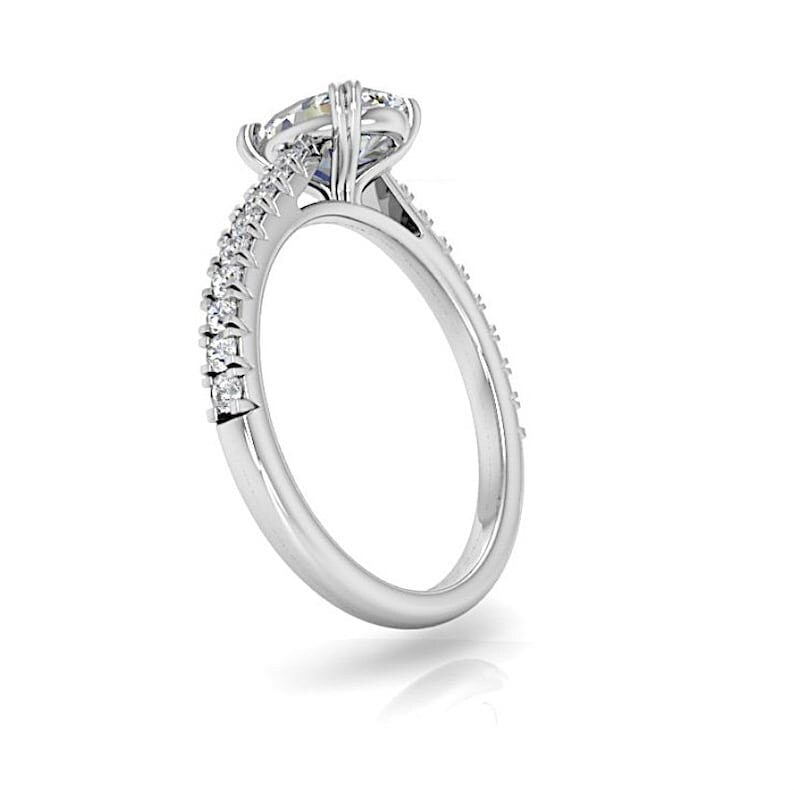 IGI 18kt 1.70ct Oval Diamond Engagement Ring Genuine Diamond Solitaire 18kt White Gold Ring D SI2