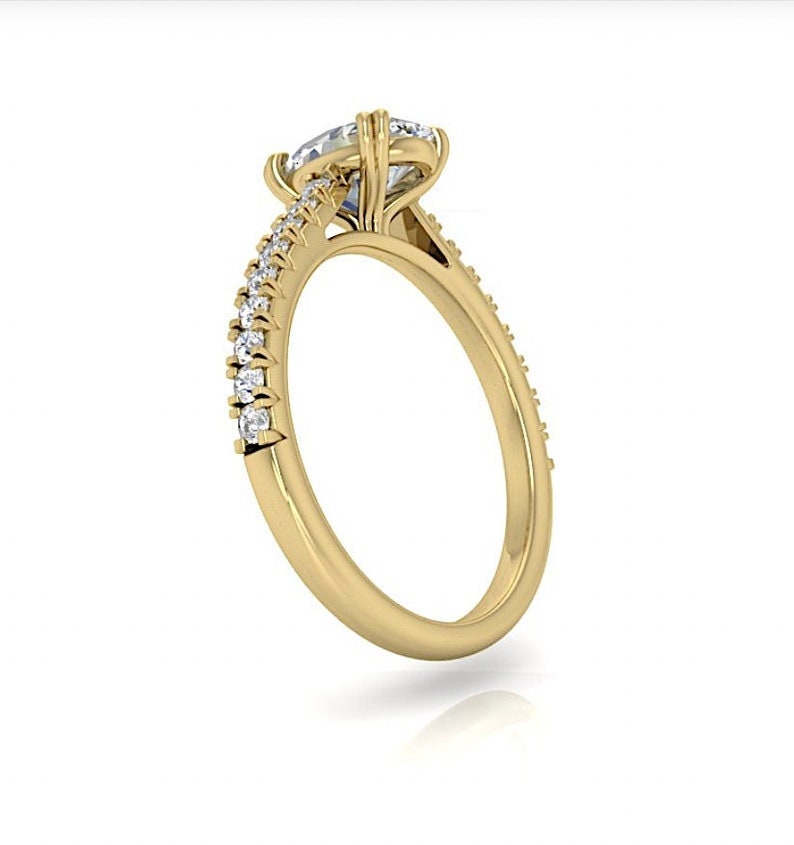 GIA 18kt 1.21ct Oval Diamond Engagement Ring Genuine Diamond Solitaire 18kt Yellow Gold Ring J I1