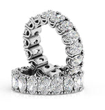 GIA 8.09ct Platinum Eternity G VS / SI Oval Diamonds Eternity Wedding Ring Band Each Size 7.5
