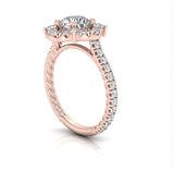 GIA 2.00ct Round Diamond for Engagement Ring Genuine Diamond Solitaire Diamond GIA certified Halo Diamonds 14kt Pink Gold