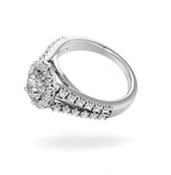 GIA 14kt 1.73ct Oval Diamond Engagement Ring Genuine Diamond Halo 14kt White Gold Ring G SI2 GIA certified