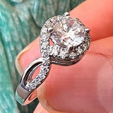 Engagement Ring Genuine Diamond Solitaire Diamond GIA certified Halo Diamonds 18kt Gold Diamond Setting only
