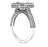 GIA 18kt 2.29ct Square Asscher Diamond Engagement Genuine Diamond Solitaire 18kt White Gold Ring G SI1 cocktail halo