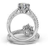 18kt 1.31ct Round Diamond Engagement Genuine Diamond Solitaire 18kt White Gold Ring G VS2