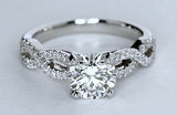 1.30ct Round Diamond Engagement  ring G-VS1 18kt White Gold Infinit Twist JEWELFORME BLUE 900,000 GIA certified Diamonds