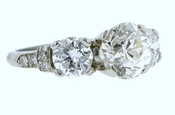 3.90ct Round Diamond Engagement Ring GIA certified Platinum JEWELFORME BLUE