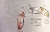 Chainsaw Wedding Ring-Band 14kt Pink Gold JEWELFORME BLUE