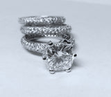 7.11ct Cushion  Diamond Engagement Ring Platinum  Matching bands JEWELFORME BLUE GIA certified