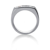 0.70ct Diamond Men's Wedding Ring 14kt White Gold JEWELFORME BLUE