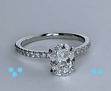 1.64ct G-VS2 Oval Diamond Engagement Ring 900,000 GIA certified diamonds JEWELFORME BLUE