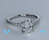 1.54ct F-SI1 Oval Diamond Engagement Ring 900,000 GIA certified diamonds JEWELFORME BLUE