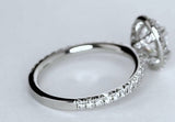 2.61ct Engagement Ring  Oval Diamond Engagement Ring 18kt White Gold JEWQELFORME BLUE