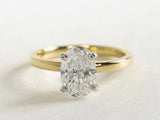 1.18ct  F-SI1 Oval Diamond Engagement Ring GIA certified 18kt Yellow Gold JEWELFORME BLUE