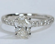 1.64ct G-VS2 Oval Diamond Engagement Ring 900,000 GIA certified diamonds JEWELFORME BLUE