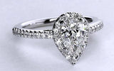 4.92ct Pear Shape Diamond Engagement Ring EGL certified 18kt White Gold JEWELFORME BLUE