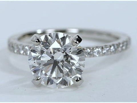 1.26ct E-VS2 Platinum GIA Round Diamond Engagement Ring JEWELFORME BLUE Anniversary Bridal Birthday