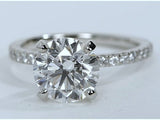 1.25ct G-VS1 Platinum Round Diamond Engagement Ring Round Diamond  Anniversay Bridal Birthday Gift EGL cert