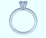2.72ct L-SI2 Platinum Round Diamond Engagement Ring Round Diamond JEWELFORME BLUE