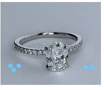1.24ct H-VS2 Oval Diamond Engagement Ring Fine Jewelry 900,000 GIA certified diamonds JEWELFORME BLUE