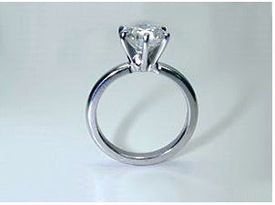 0.35ct F-VS2 Diamond Engagement Ring  Round Diamond Wedding Gift 14kt white Gold certified JEWELFORME BLUE