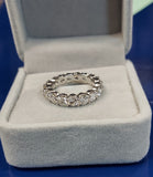 3.54ct Round Diamonds Eternity Wedding Ring 18kt JEWELFORME BLUE