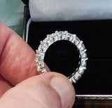3.58ct Round Diamonds Eternity Wedding Ring Platinum JEWELFORME BLUE