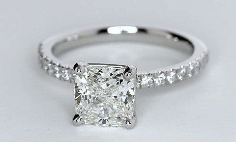 1.45ct Princess Cut Diamond Engagement Ring H-VS2 JEWELFORME BLUE GIA certified
