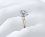 0.90ct G-SI1 Princess cut Diamond Engagement ring 18kt Yellow Gold  JEWELFORME BLUE GIA certified