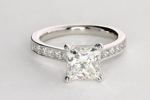 2.50ct G-VS2 Princess Cut Diamond Engagement Ring  JEWELFORME BLUE GIA certified