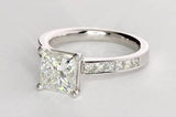 1.40ct F-SI1 Princess Cut Diamond Engagement Ring  JEWELFORME BLUE GIA certified