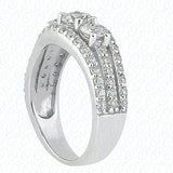 1.25ct Three stone Round Diamond Engagement Ring 18kt White Gold JEWELFORME BLUE
