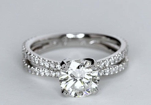 1.91ct J-SI2 18kt White Gold Round Diamond Engagement  Ring GIA certified