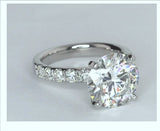 4.82ct F-VS2 Platinum Round Diamond Engagement Ring JEWELFORME BLUE GIA certified