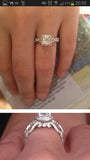 1.63CT Cushion Diamond Engagement Ring certified Diamond Ring Cushion 18kt White gold JEWELFORME BLUE