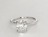 1.65ct D- SI2 Oval Diamond Engagement Ring GIA certified diamonds JEWELFORME BLUE